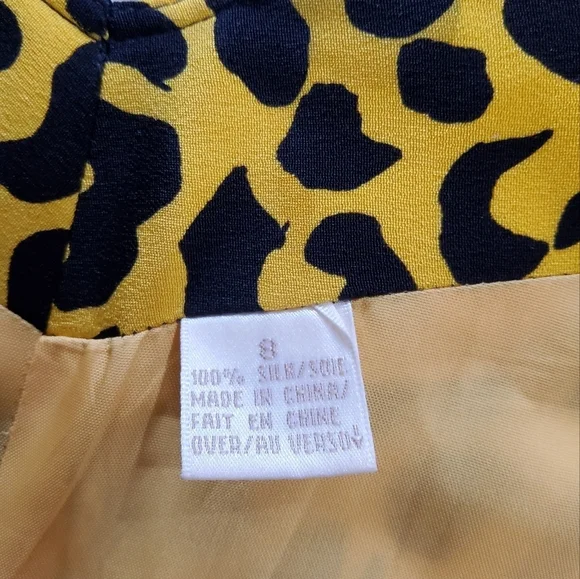 Dana Buchman Vintage 80s Silk Button Duster Dress Size 8 - Picture 6 of 13